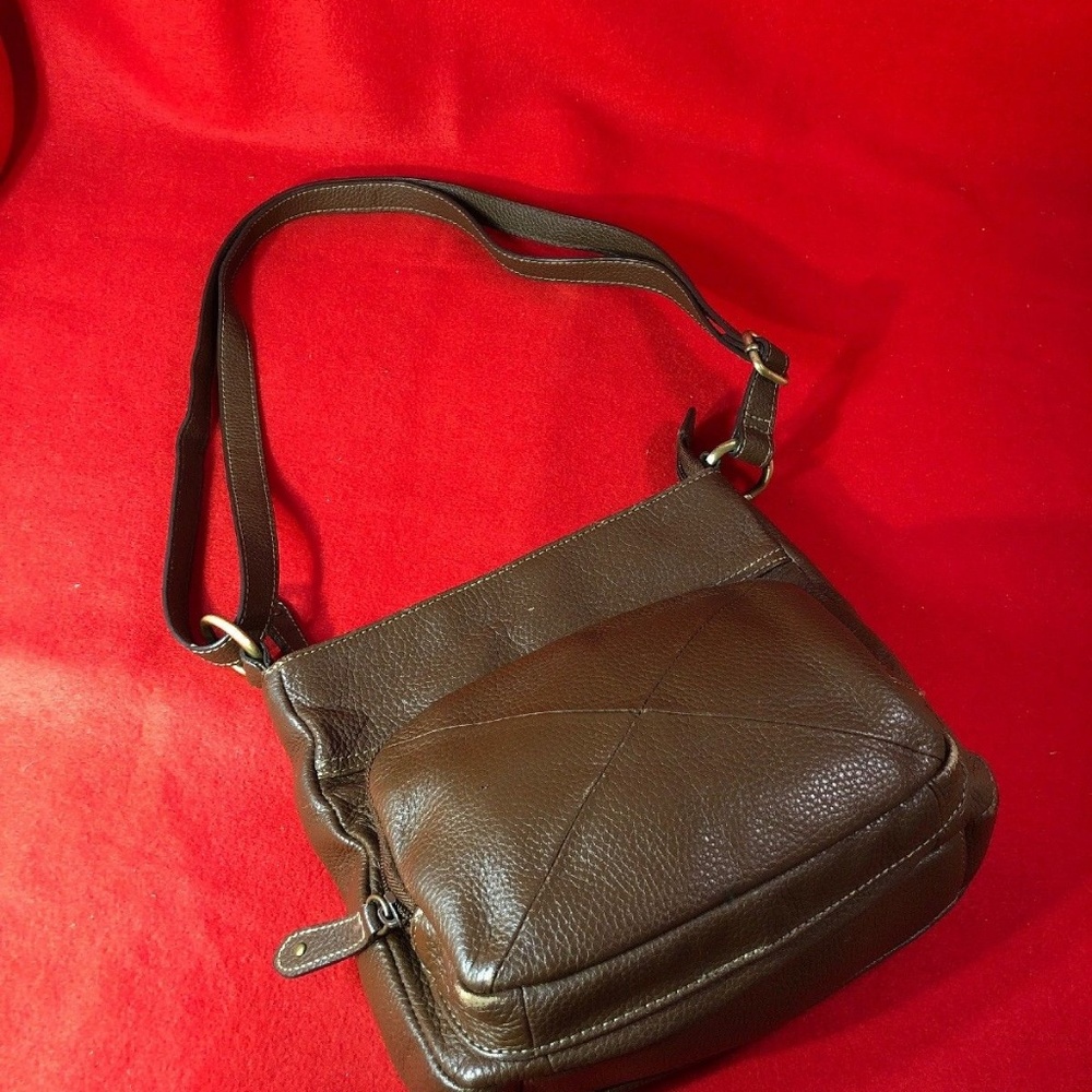 Bass brown Leather shoulder handbag